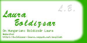 laura boldizsar business card
